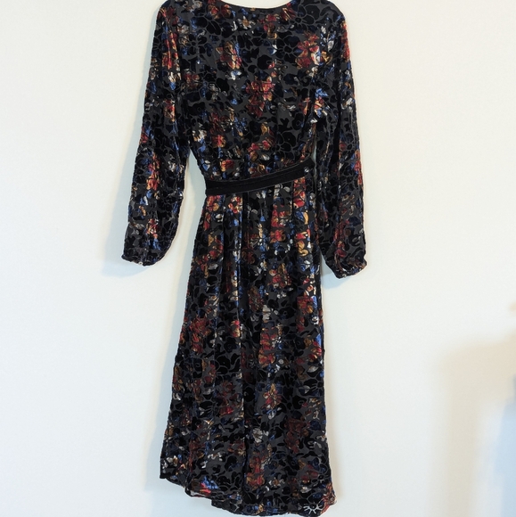Hutch Anthropologie Velvet Burnout Midi Wrap Dress - Picture 3 of 5